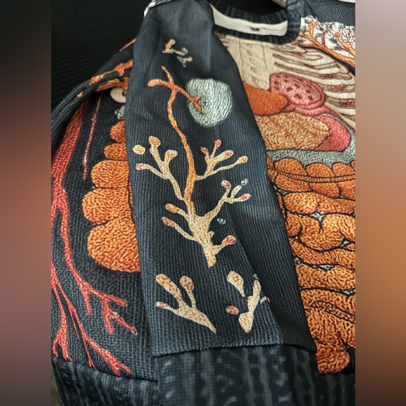 Women's Black Anatomical Print Light-weight Sweatshirt - Size M - Picture 5 of 11